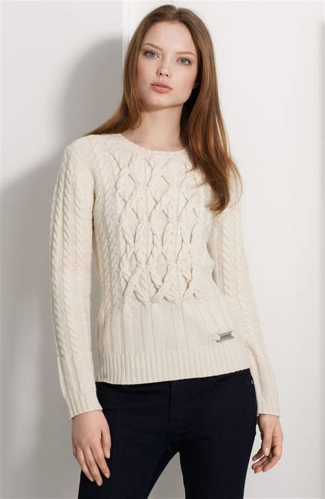 burberry cable knit sweater